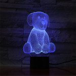 Ülő Kutya 7 színű 3D led lámpa