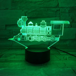 Vonat 7 színű 3D led lámpa