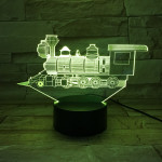 Vonat 7 színű 3D led lámpa
