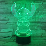 Űr-kutya 7 színű 3D led lámpa