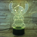 Űr-kutya 7 színű 3D led lámpa