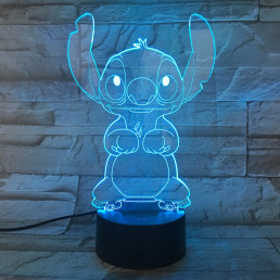 Űr-kutya 7 színű 3D led lámpa