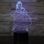 Hamupipőke  7 színű 3D led lámpa