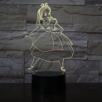 Hamupipőke  7 színű 3D led lámpa