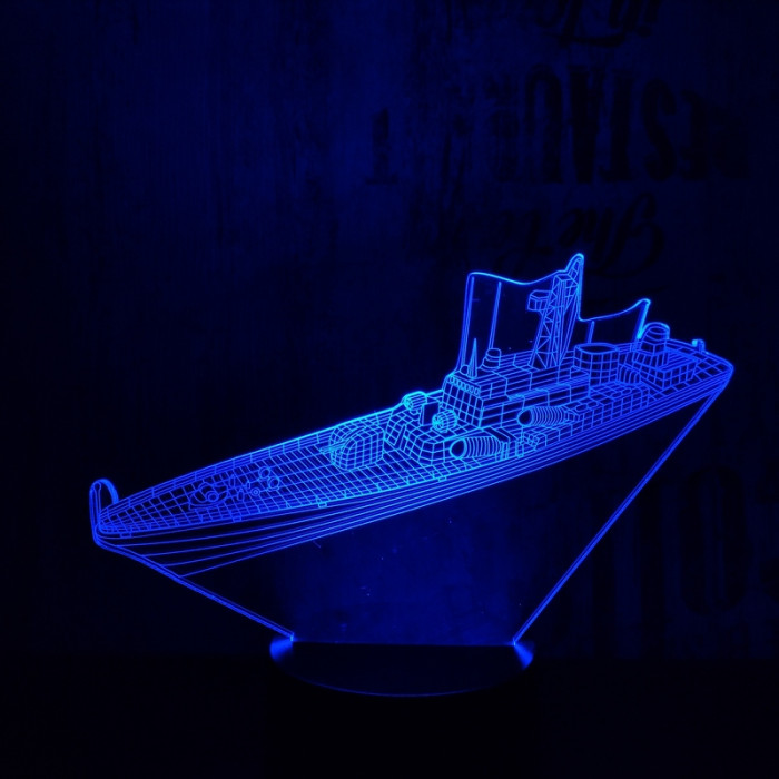 Cirkáló 7 színű 3D led lámpa