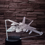Vadász repülő 7 színű 3D led lámpa