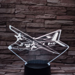 Kétmotoros repülő 7 színű 3D led lámpa