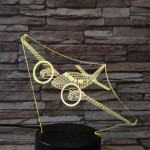 Két motoros repülő 7 színű 3D led lámpa