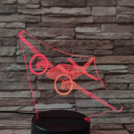 Két motoros repülő 7 színű 3D led lámpa