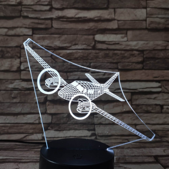 Két motoros repülő 7 színű 3D led lámpa