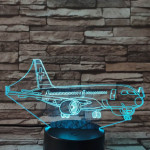 Utasszállító repülőgép 7 színű 3D led lámpa