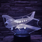 Repülő 2 7 színű 3D led lámpa