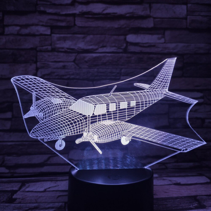 Repülő 2 7 színű 3D led lámpa