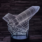 Rakéta 7 színű 3D led lámpa