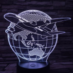 Repülő a föld körül 7 színű 3D led lámpa