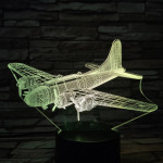 Katonai Repülőgép 2 7 színű 3D led lámpa