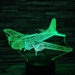 Katonai Repülőgép 2 7 színű 3D led lámpa