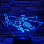 Helikopter 7 színű 3D led lámpa