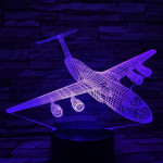 Utasszállító repülőgép 7 színű 3D led lámpa