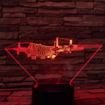 Katonai repülőgép 7 színű 3D led lámpa