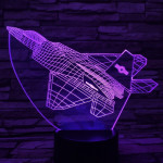 Vadász repülőgép  7 színű 3D led lámpa