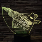 Vadász repülőgép  7 színű 3D led lámpa