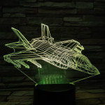 Vadászgép 7 színű 3D led lámpa