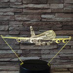 Repülő Utasszállító  7 színű 3D led lámpa