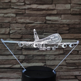 Repülő Utasszállító  7 színű 3D led lámpa