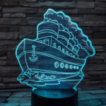 Hajó 3   3D led lámpa
