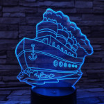 Hajó 3   3D led lámpa