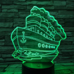 Hajó 3   3D led lámpa