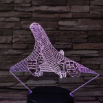Felszálló repülő 7 színű 3D led lámpa