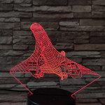 Felszálló repülő 7 színű 3D led lámpa
