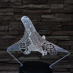 Felszálló repülő 7 színű 3D led lámpa
