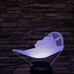 Hajó légpárnákkal 7 színű 3D led lámpa