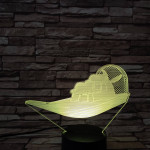 Hajó légpárnákkal 7 színű 3D led lámpa