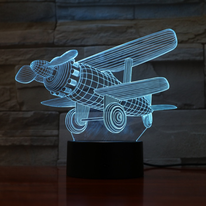 Repülő dupla szárnyú 7 színű 3D led lámpa