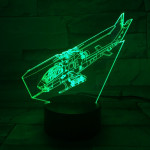 Helikopter 7 színű 3D led lámpa