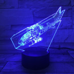 Helikopter 7 színű 3D led lámpa