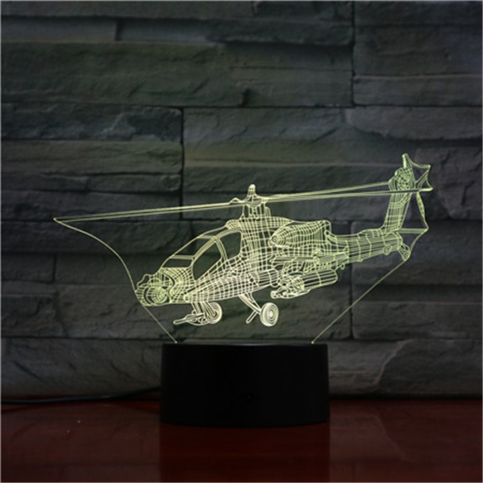 Vadász Helikopter 3D led lámpa