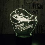 Lándzsás horgászat 7 színű 3D led lámpa