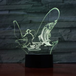 Horgász 3D led lámpa