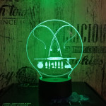 Horgász 7 szinű 3D led lámpa