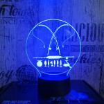 Horgász 7 szinű 3D led lámpa