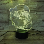 Horgász 7 színű 3D led lámpa
