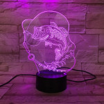 Horgász 7 színű 3D led lámpa