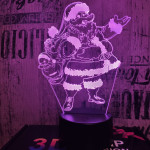 Télapó 7 színű 3D led lámpa