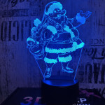 Télapó 7 színű 3D led lámpa