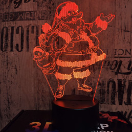 Télapó 7 színű 3D led lámpa